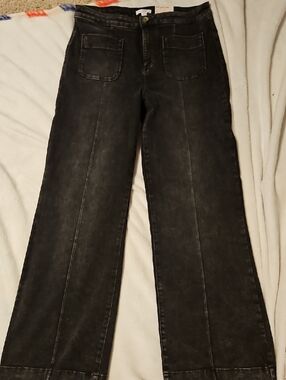 LC Lauren Conrad Washed Black Wide-Leg Jeans